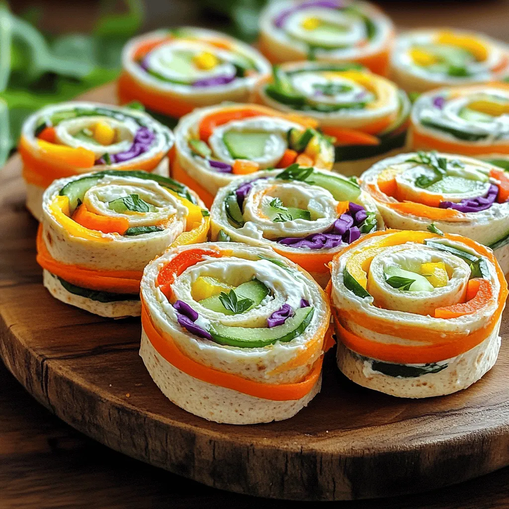 Rainbow Veggie Pinwheels Colorful and Simple Snack