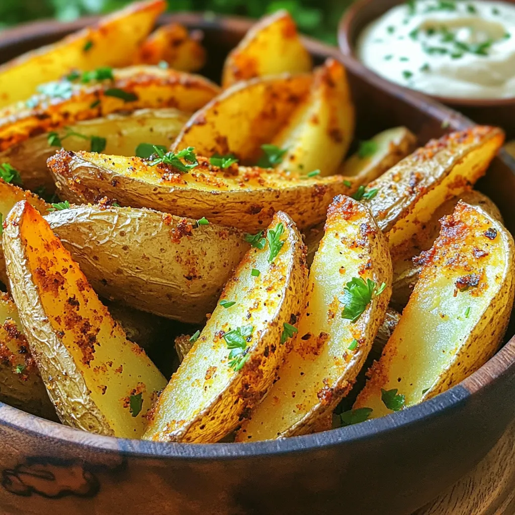 Air Fryer Crispy Potato Wedges Perfectly Crunchy Snack
