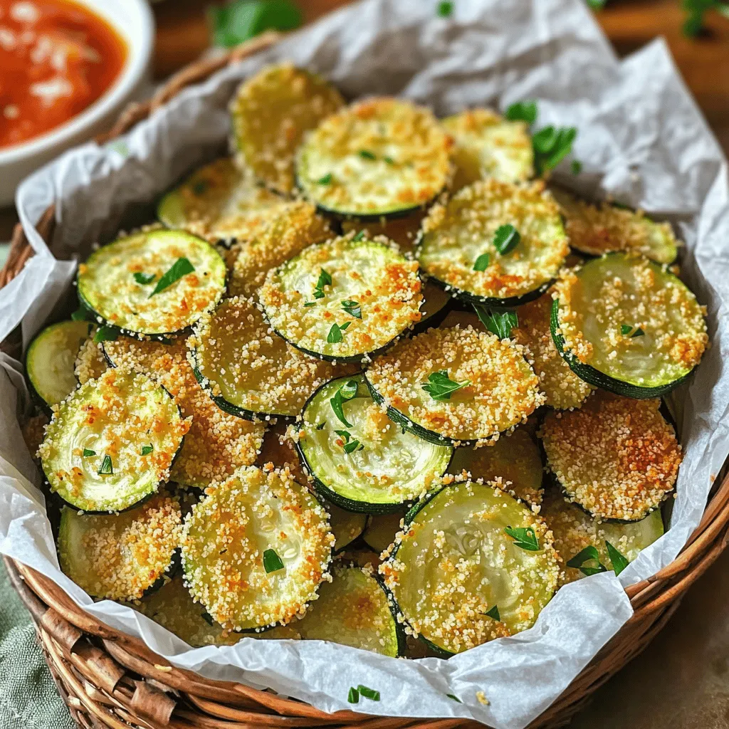 Garlic Parmesan Zucchini Chips Crispy Snack Delight