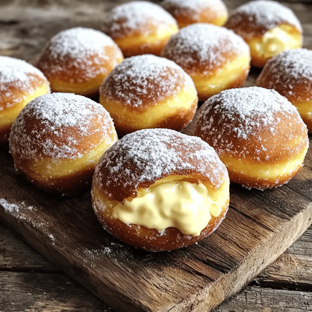Bomboloni alla Crema Delightful Fried Pastry Treats