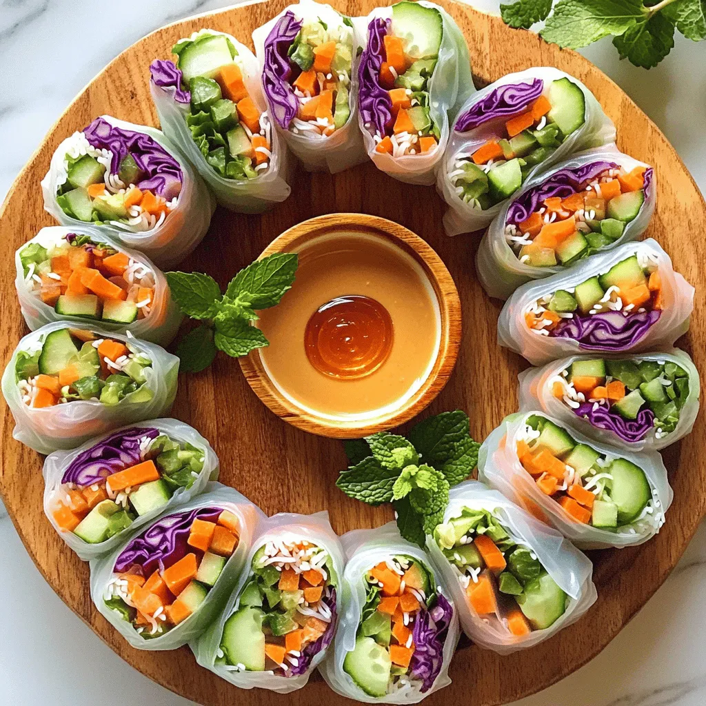 Rainbow Veggie Spring Rolls Crunchy and Colorful Delight