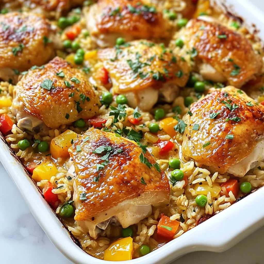 One-Pan Chicken and Rice Bake Flavorful Family Dish