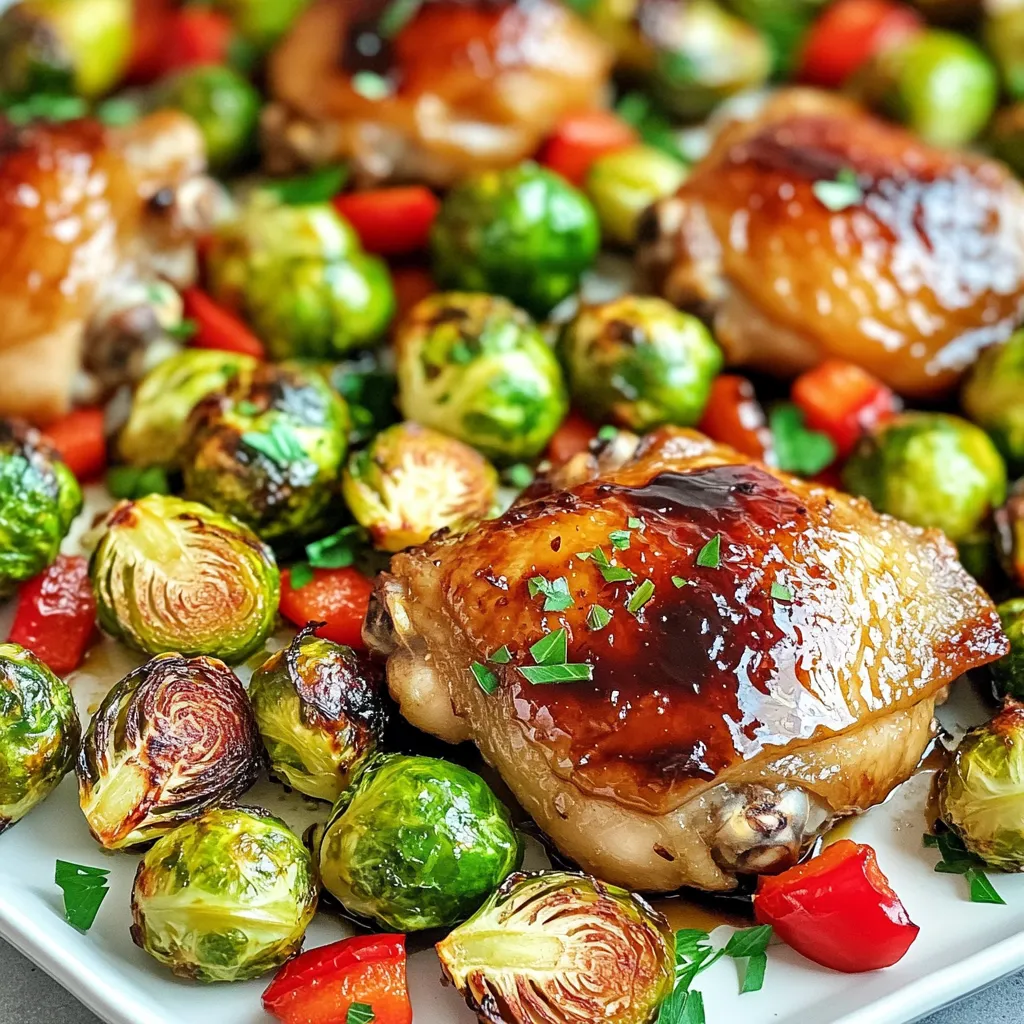 Savory Sheet-Pan Balsamic Chicken and Brussels Sprouts