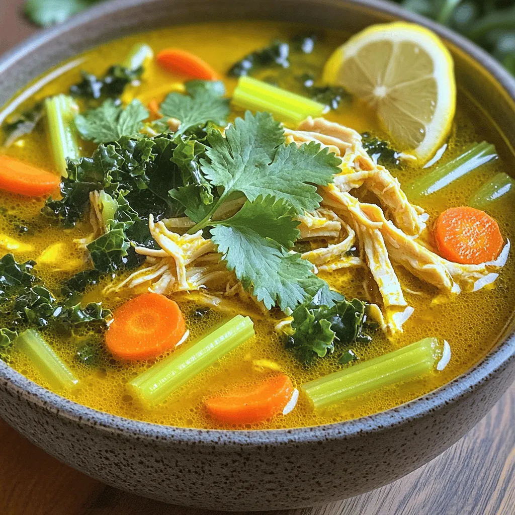 Turmeric Chicken Detox Soup Healthy and Nourishing Meal