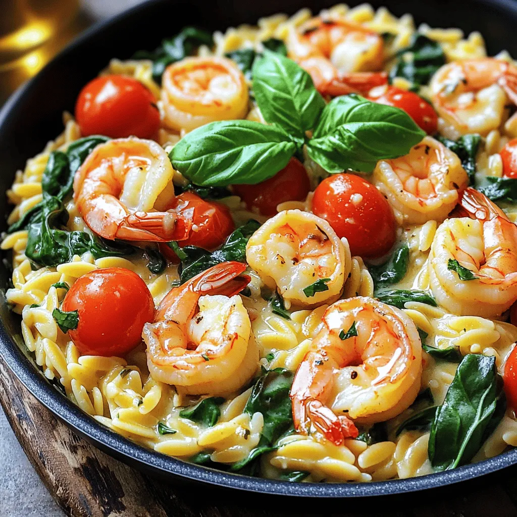 One-Pan Parmesan Orzo with Shrimp Savory Delight