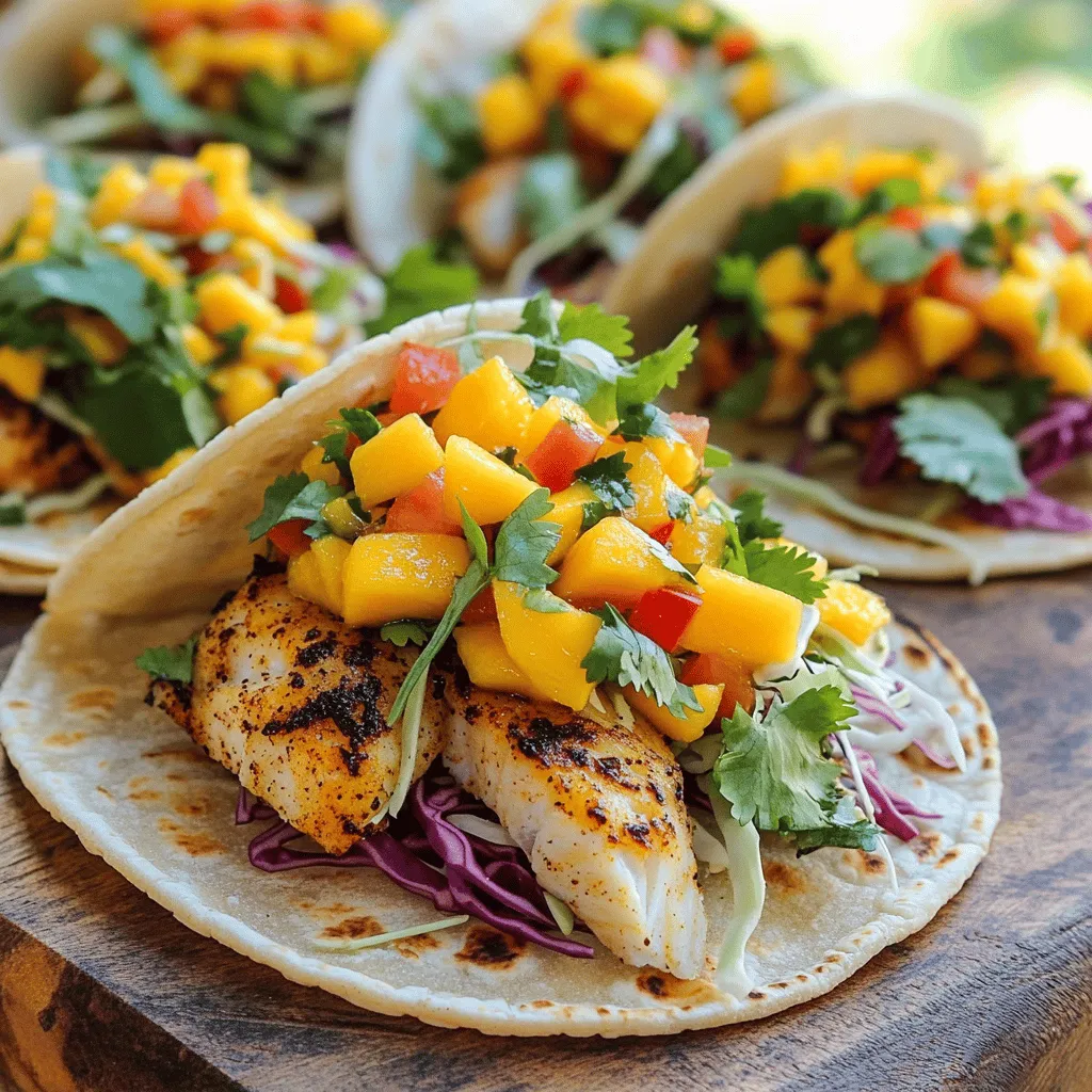 Blackened Fish Tacos with Mango Salsa Flavor Punch