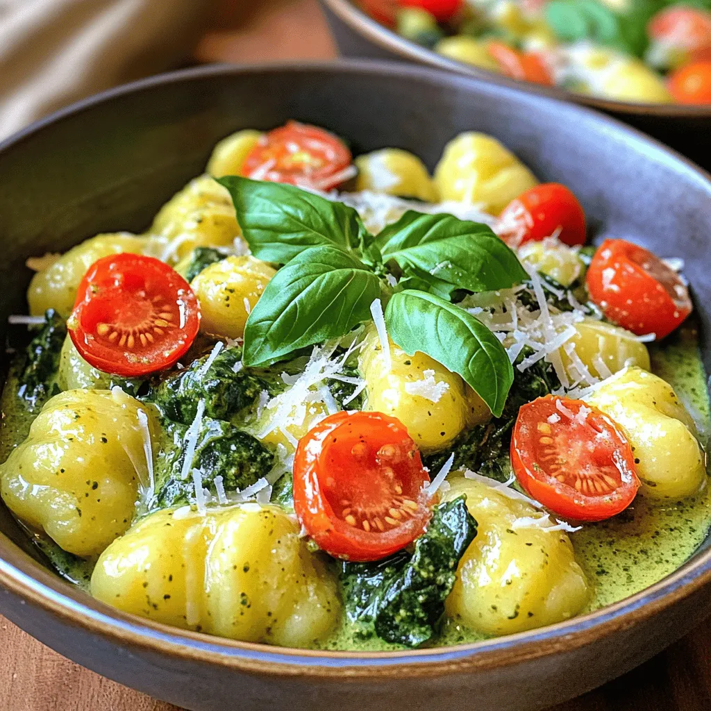 Creamy Pesto Gnocchi One Pot Easy Dinner Recipe