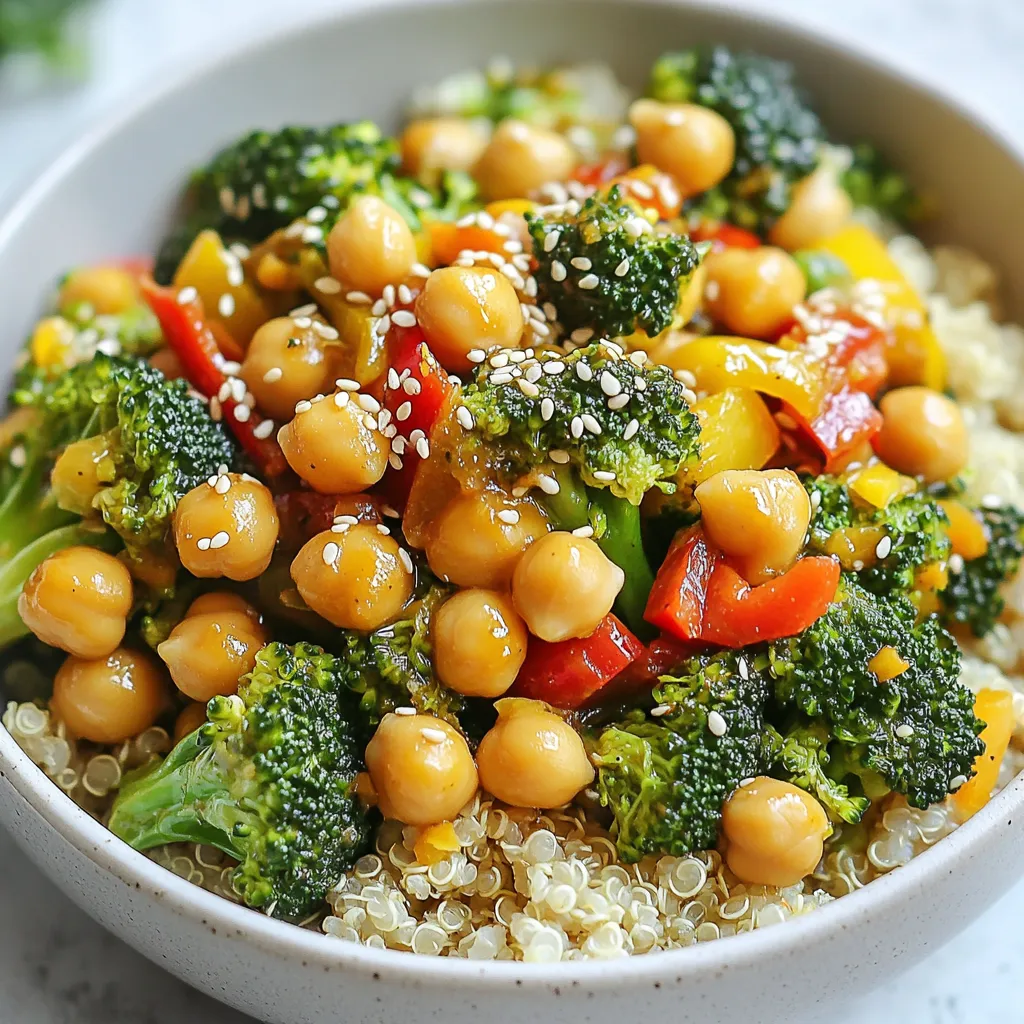 Garlic Broccoli Chickpea Stir Fry Delightful Meal