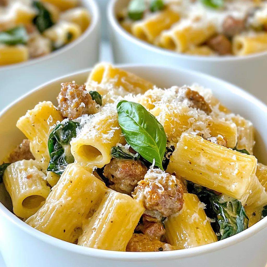 Creamy Sausage Rigatoni Easy Pasta Delight