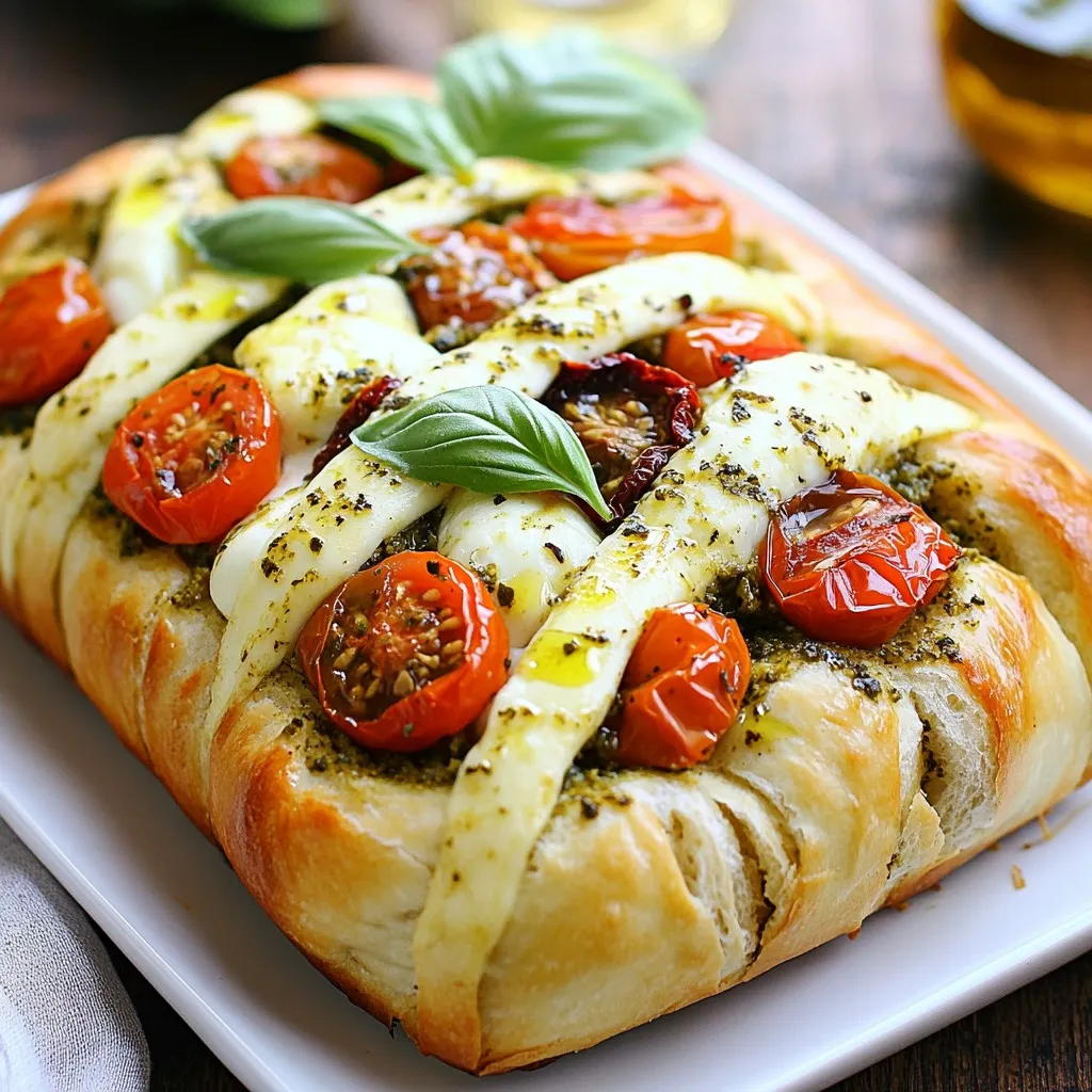 Pesto Mozzarella Stuffed Bread Simple and Tasty Treat