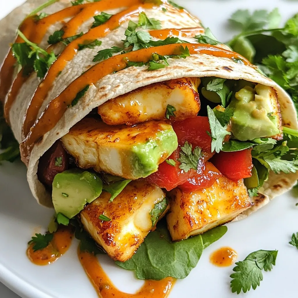 Sweet Chili Halloumi Wraps Tasty and Easy Recipe