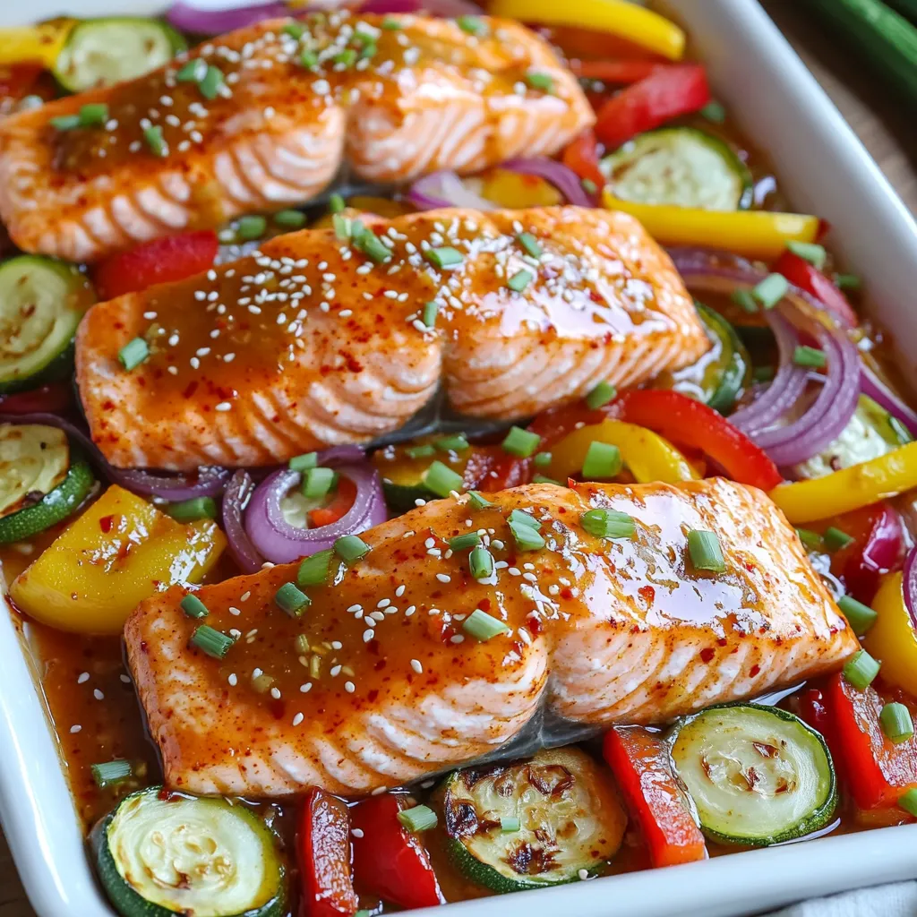 Sheet Pan Sweet Chili Salmon Simple and Tasty Meal