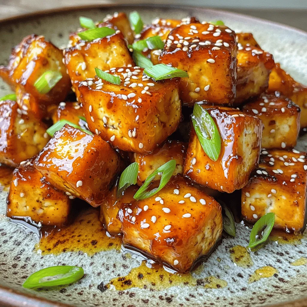 Air Fryer Spicy Honey Garlic Tofu Tasty and Easy Recipe