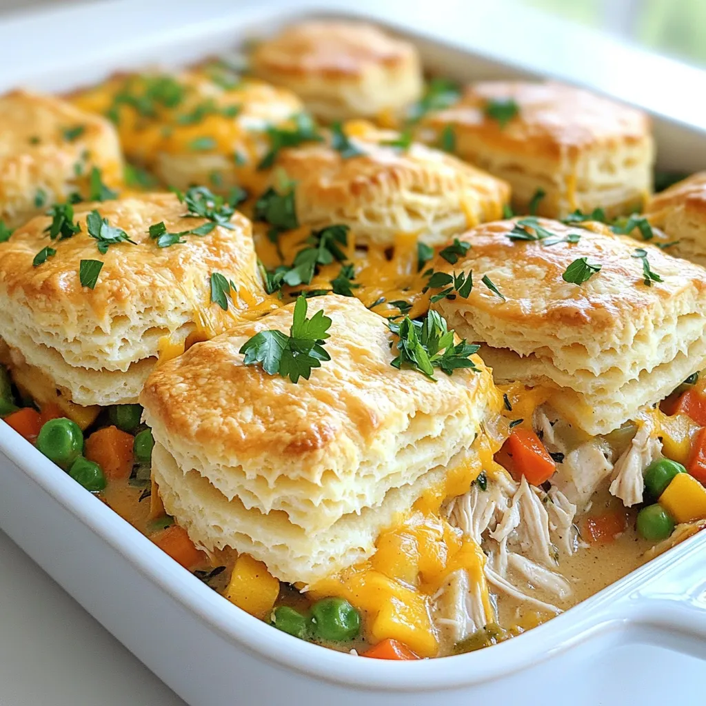 Cheddar Bay Chicken Pot Pie Casserole Delight