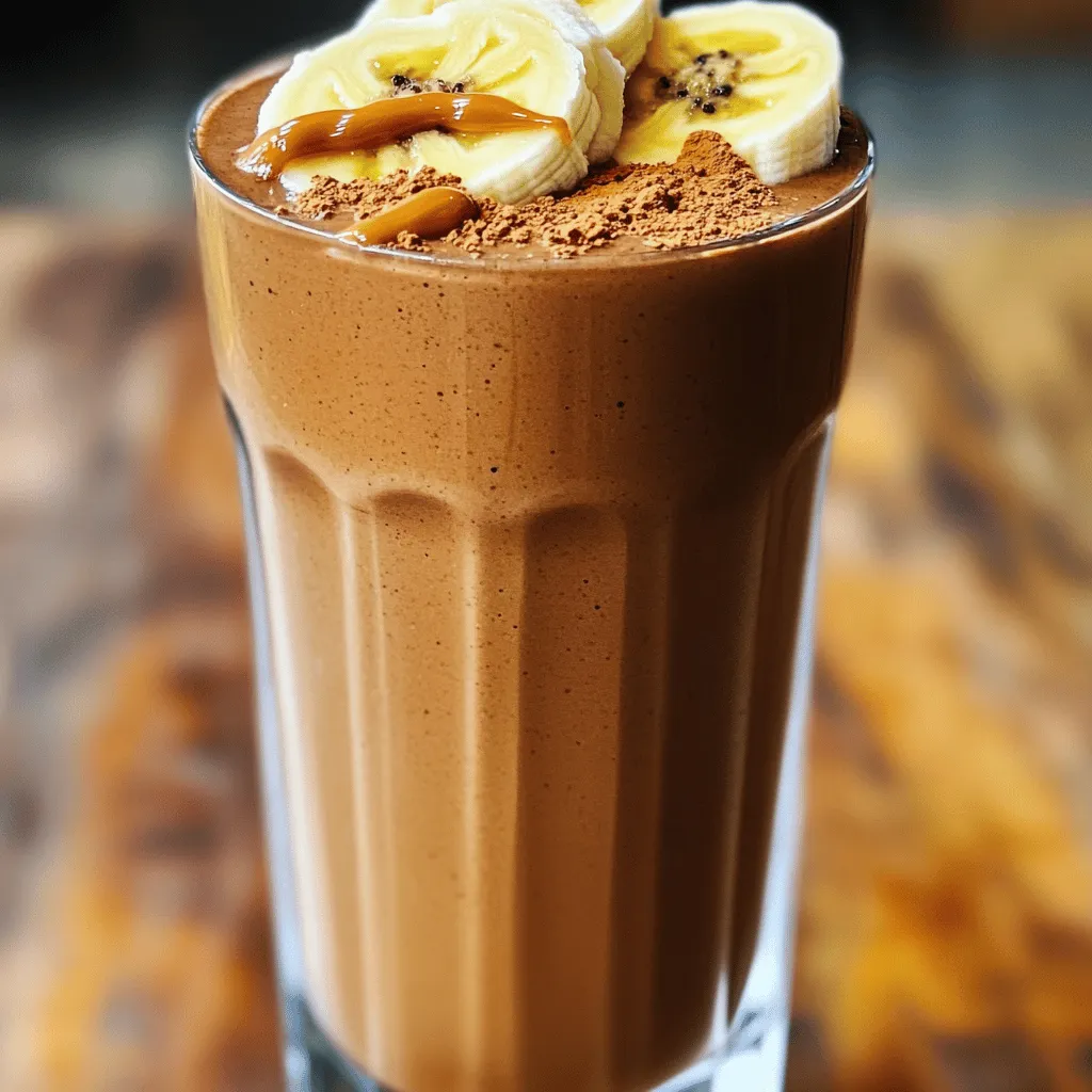 Chocolate Peanut Butter Protein Smoothie Energizing Treat
