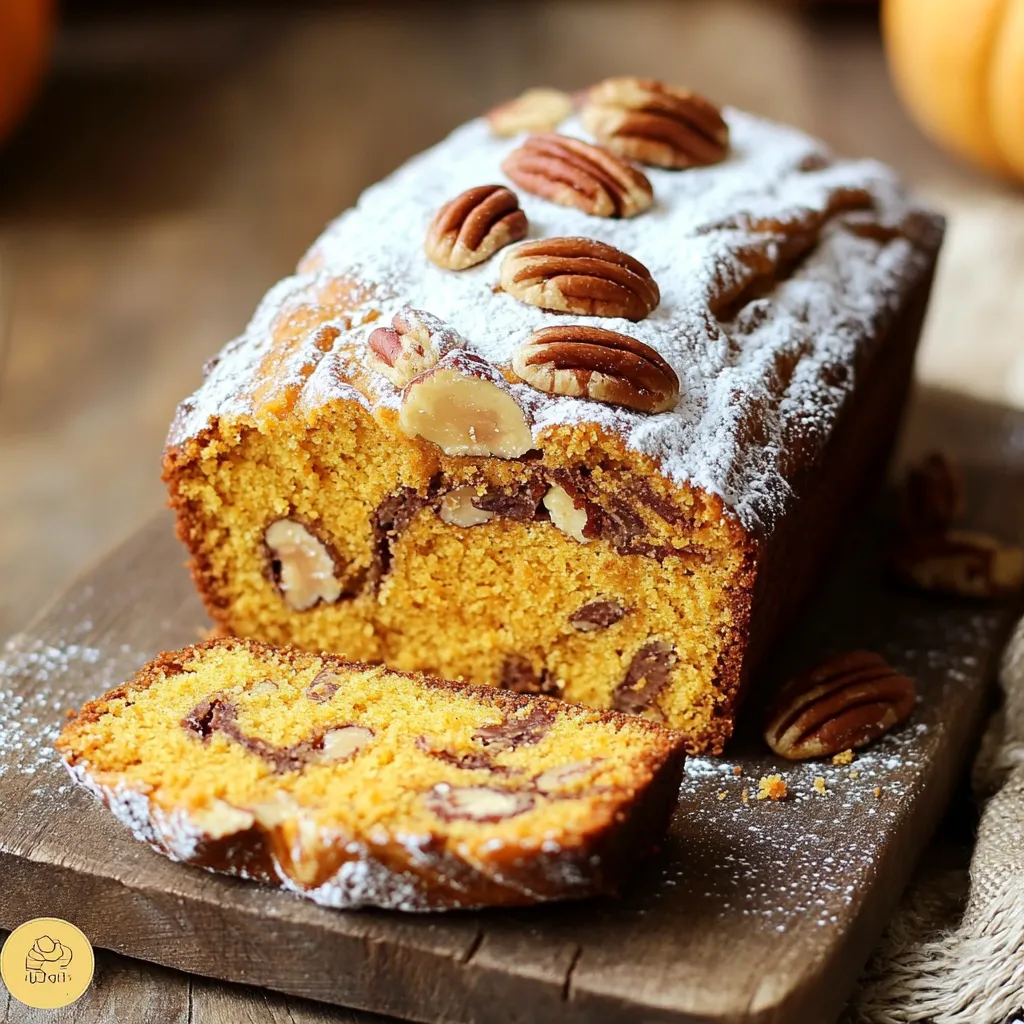 Pumpkin Pecan Coffee Cake Loaf Tasty Fall Delight