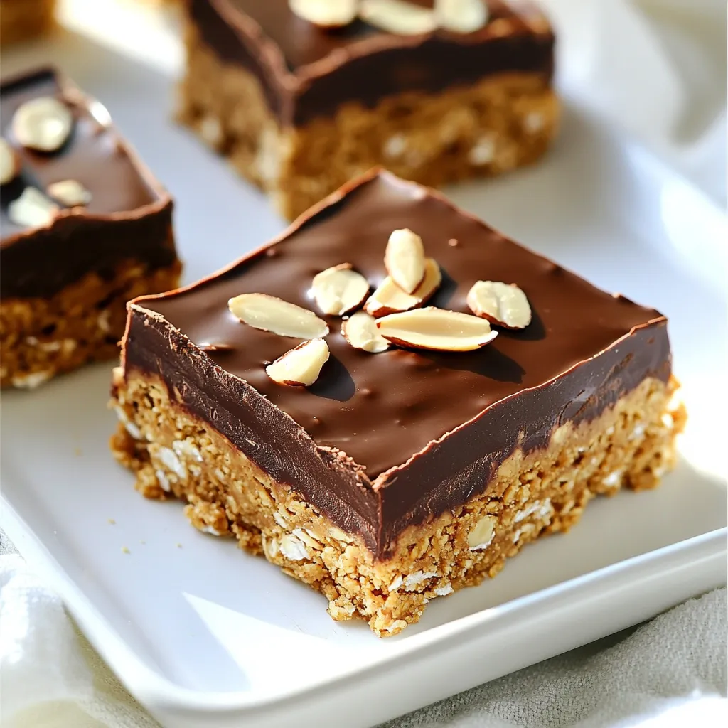 No-Bake Chocolate Almond Butter Bars Easy Treat