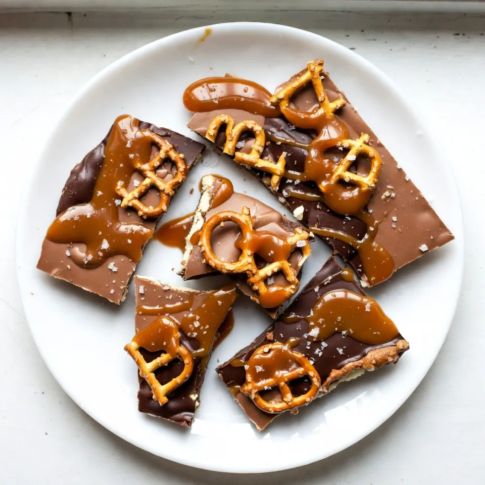 Salted Caramel Pretzel Bark Quick and Easy Recipe