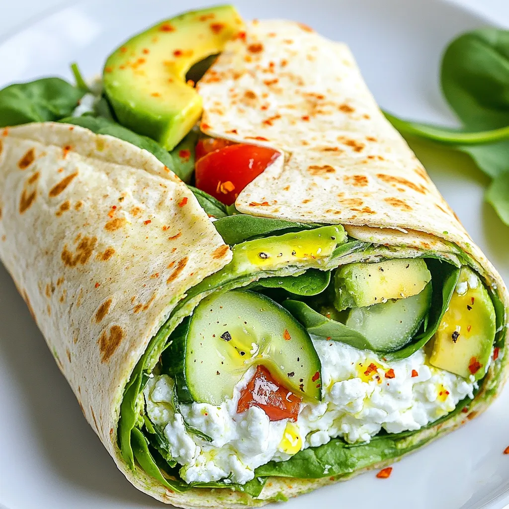 Cottage Cheese Avocado Wrap Healthy and Simple Meal