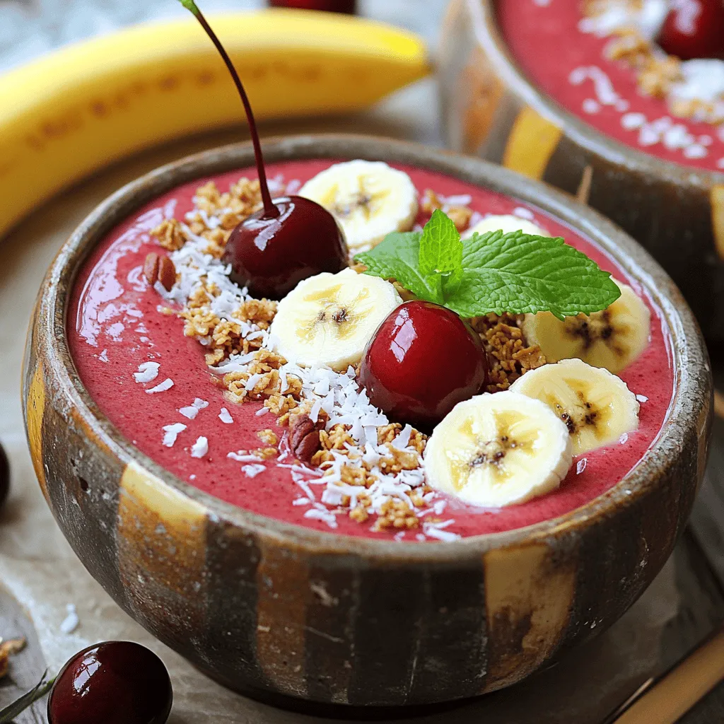 Cherry Coconut Smoothie Bowls Refreshing and Nutritious