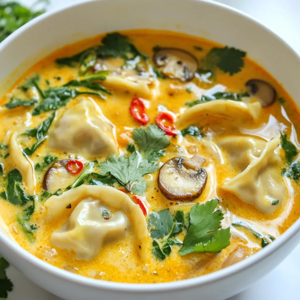 Thai Coconut Curry Dumpling Soup Easy and Flavorful Recipe