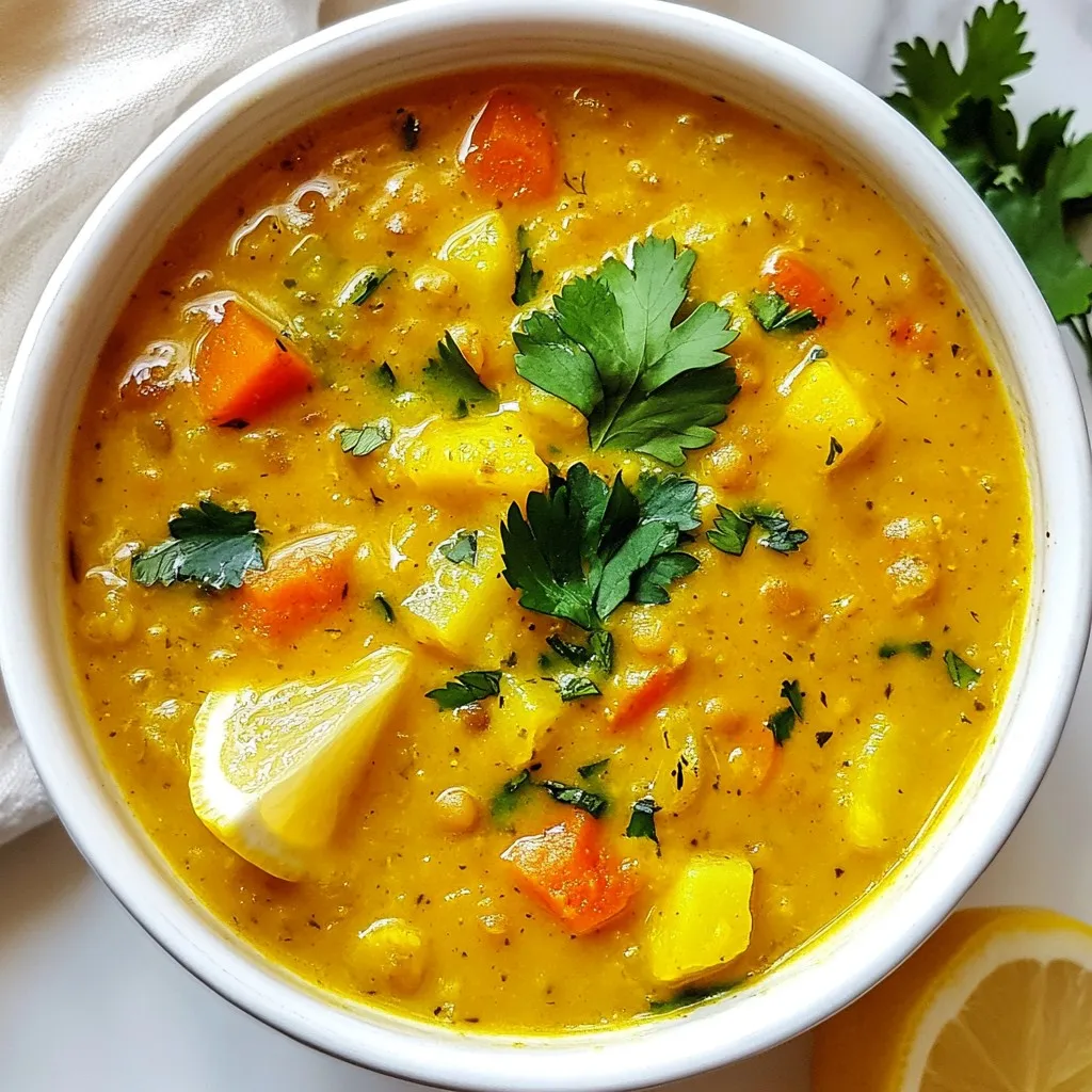 Golden Turmeric Lemon Lentil Soup Healthy Comfort Dish