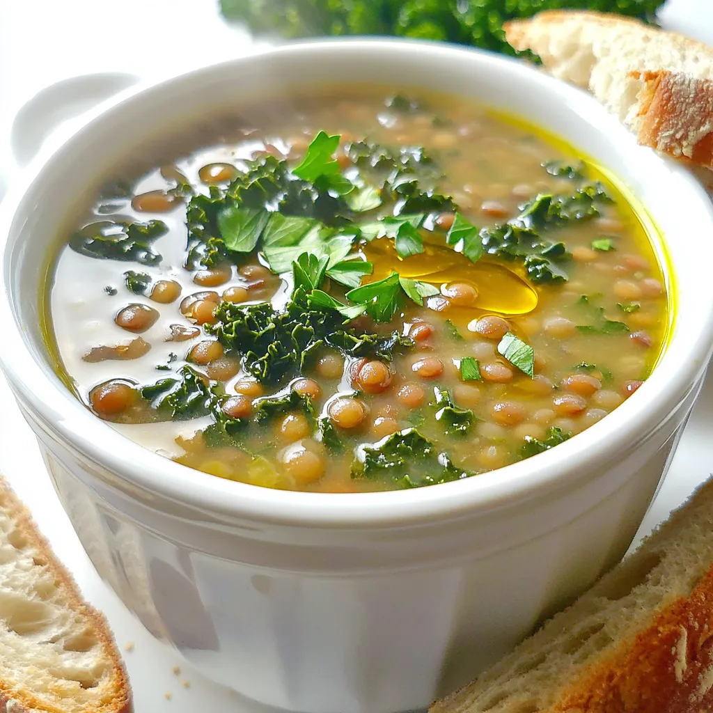 Slow Cooker Rustic Tuscan Lentil Soup Flavor Burst