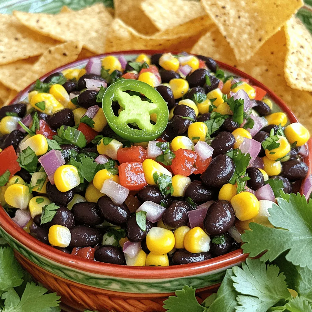 Zesty Black Bean Corn Salsa Fresh and Flavorful Dip