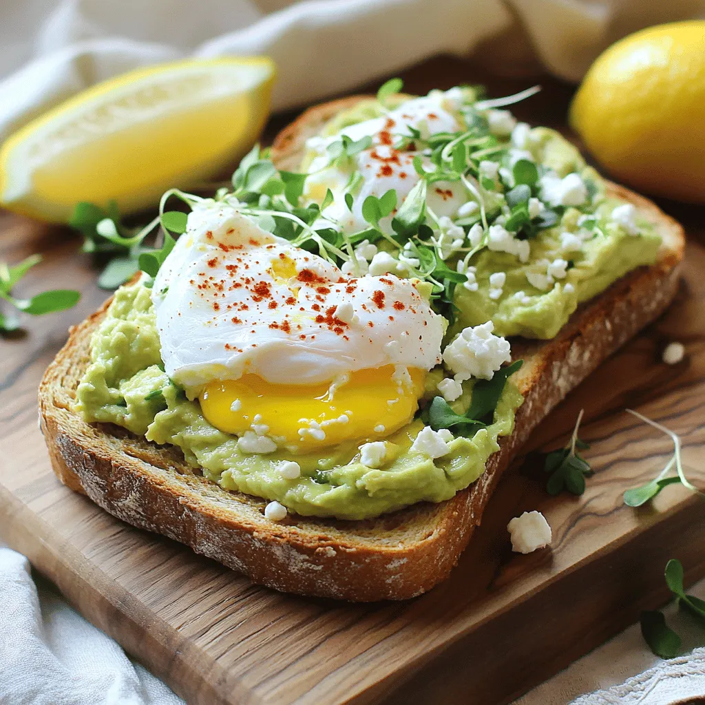 Avocado Toast with Poached Egg Tasty Breakfast Delight