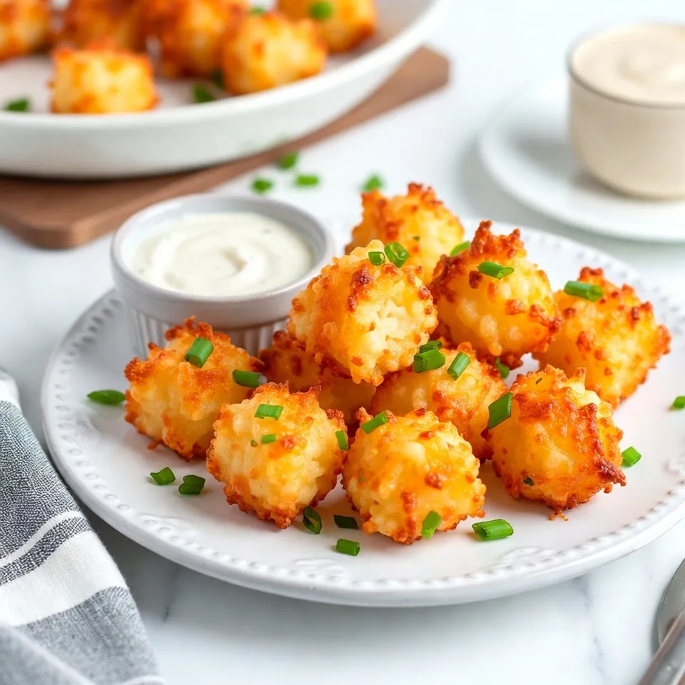 Cheesy Cauliflower Tater Tots Easy and Tasty Snack