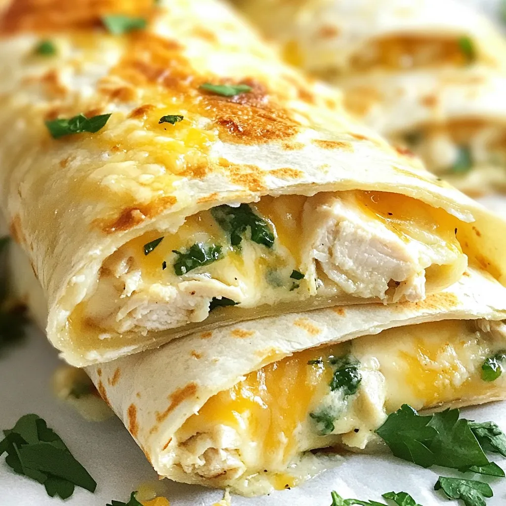 Cheesy Garlic Chicken Wraps Easy and Flavorful Meal