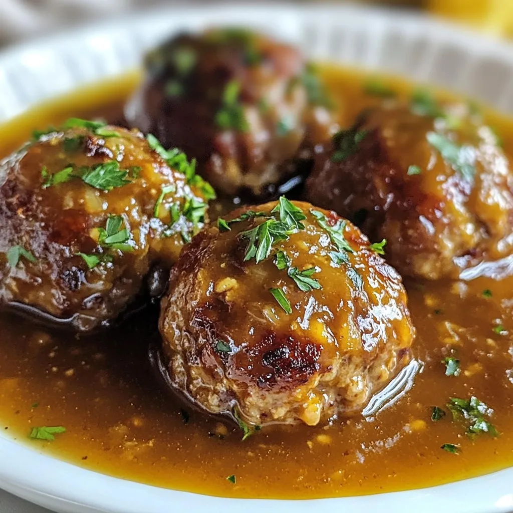 Guinness Gravy Stuffed Meatballs Tasty and Simple Dish