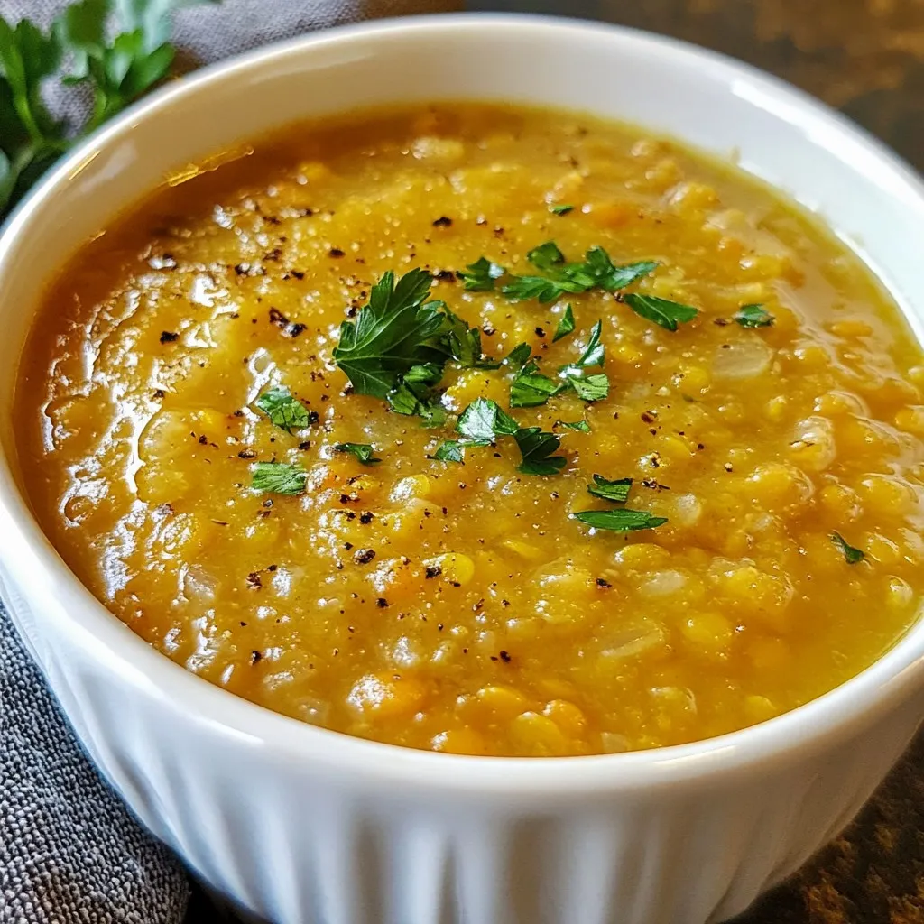 Caramelized Onion Red Lentil Soup Comforting Delight