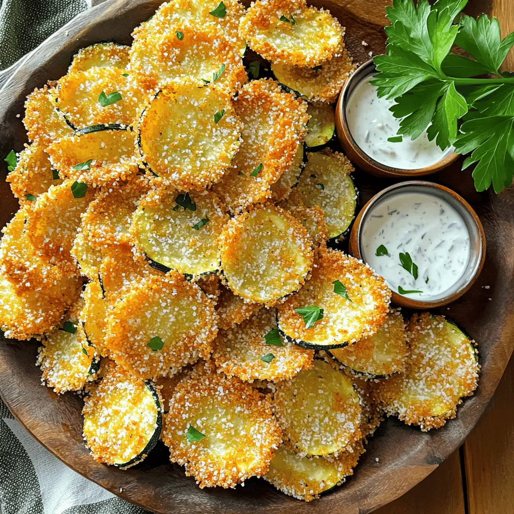 Crispy Garlic Parmesan Zucchini Chips Snack Delight