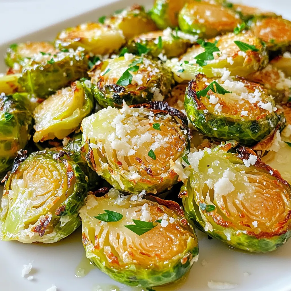 Garlic Parmesan Brussels Sprouts Air Fryer Delight