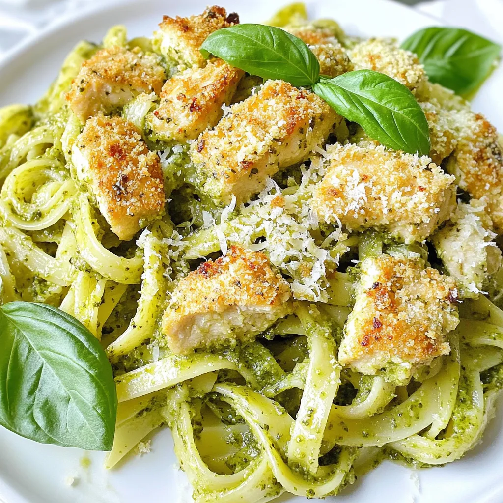 Pesto Pasta with Parmesan Chicken Flavorful Delight