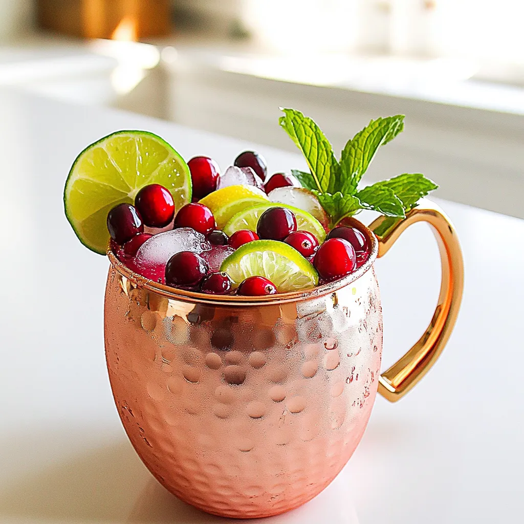 Cranberry Moscow Mule Refreshing Cocktail Recipe