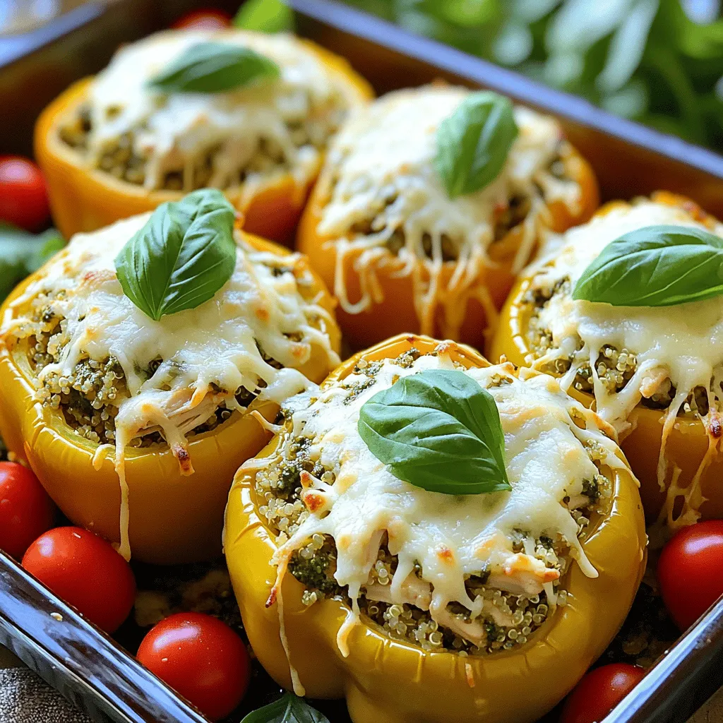 Pesto Chicken Stuffed Peppers Wholesome Flavor Meal
