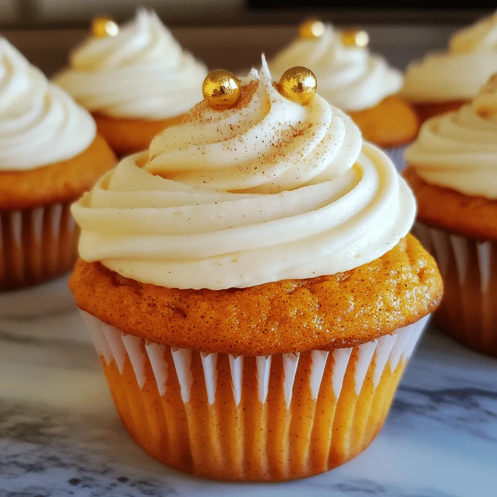 Pumpkin Spice Cupcakes with Cream Cheese Frosting Delight