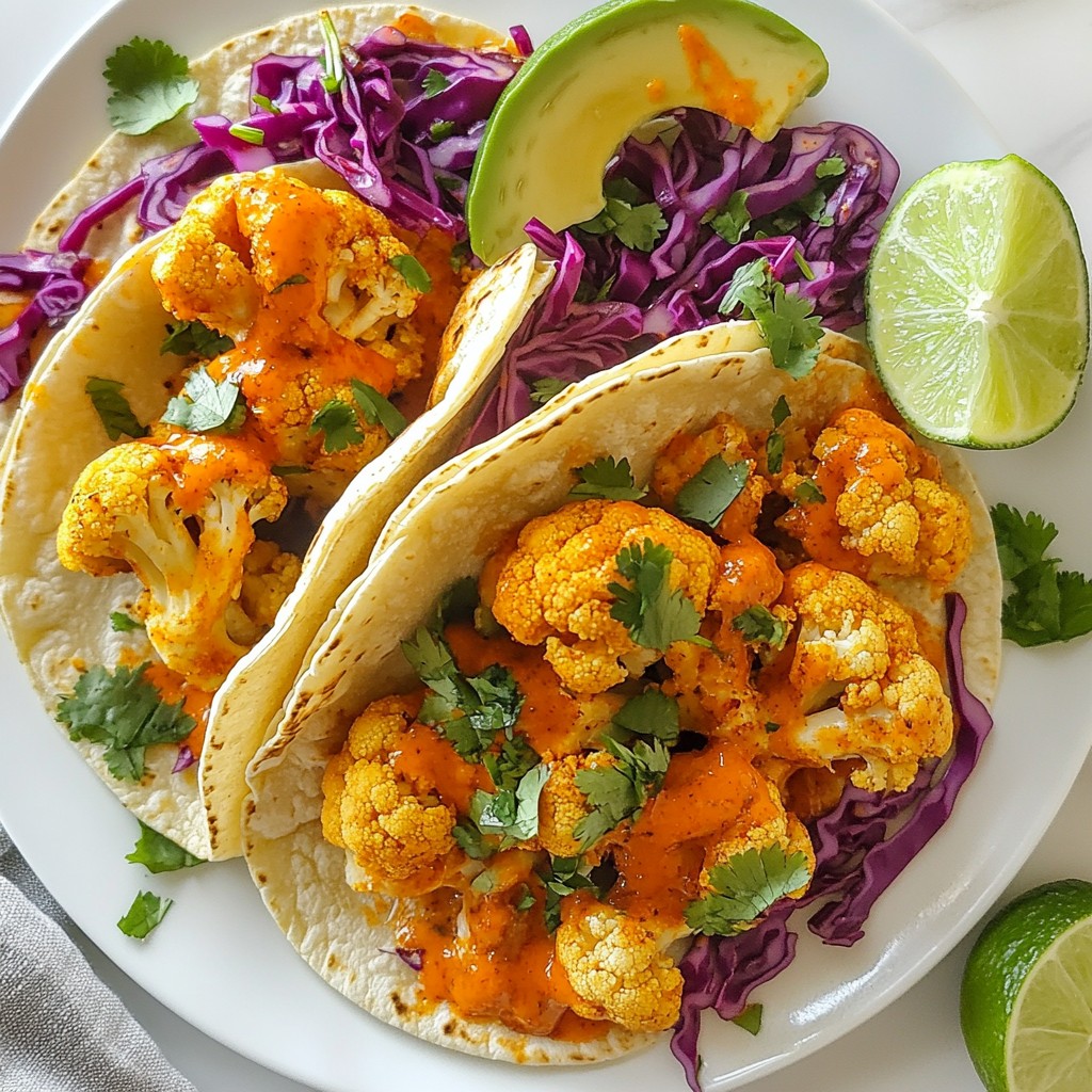 Vegan Buffalo Cauliflower Tacos Flavorful and Simple