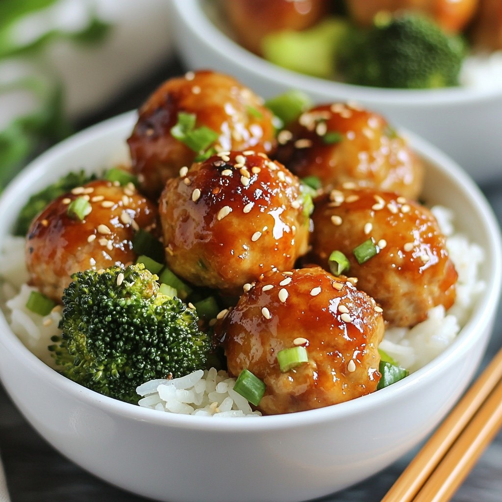 Teriyaki Meatball Bowls Delicious and Easy Recipe