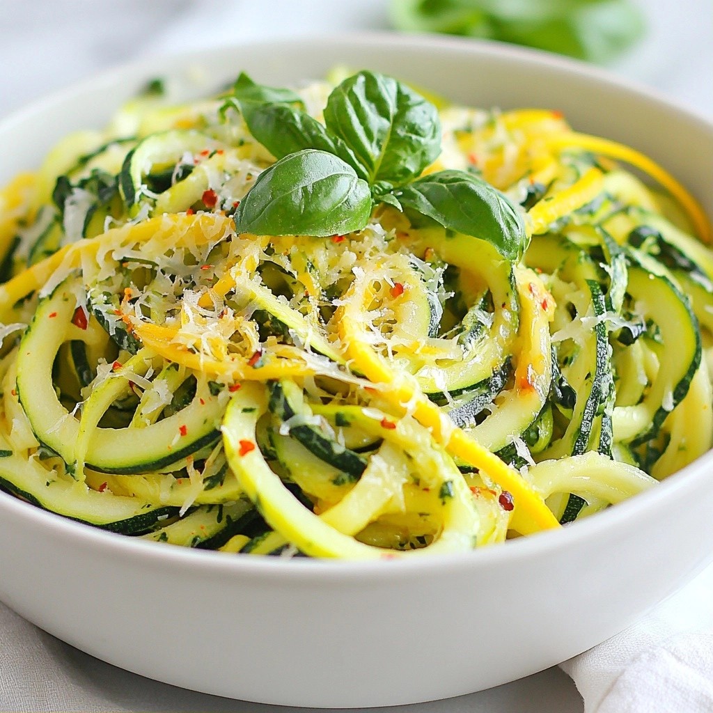 Zucchini and Spinach Noodles with Lemon Delight