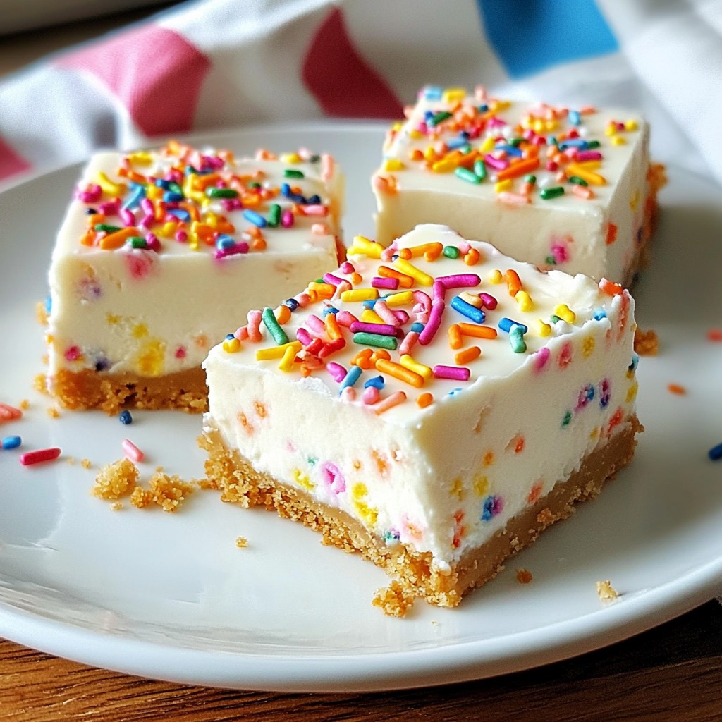 Funfetti Cheesecake Bars Sweet and Colorful Delight