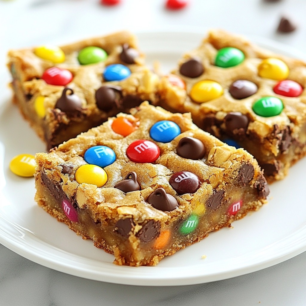 Chewy Monster Cookie Bars Irresistible Treat Recipe