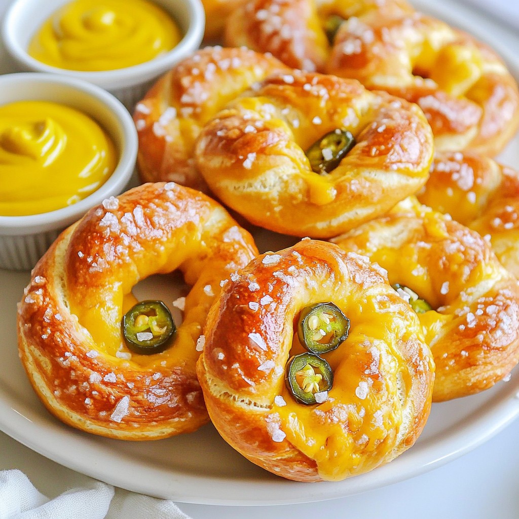 Jalapeño Cheddar Stuffed Pretzels Tasty Snack Idea