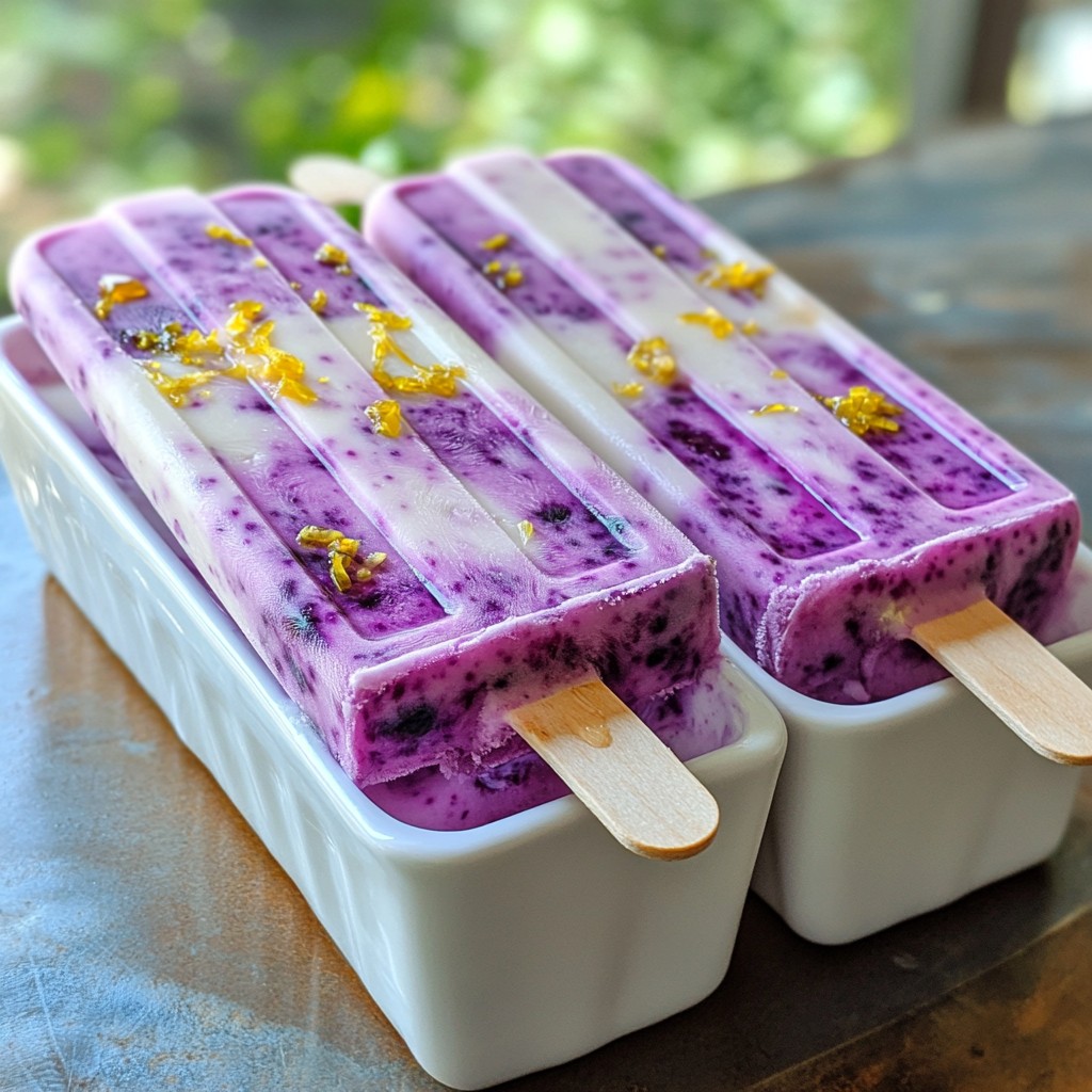 Blueberry Lemon Yogurt Popsicles Refreshing Summer Treat
