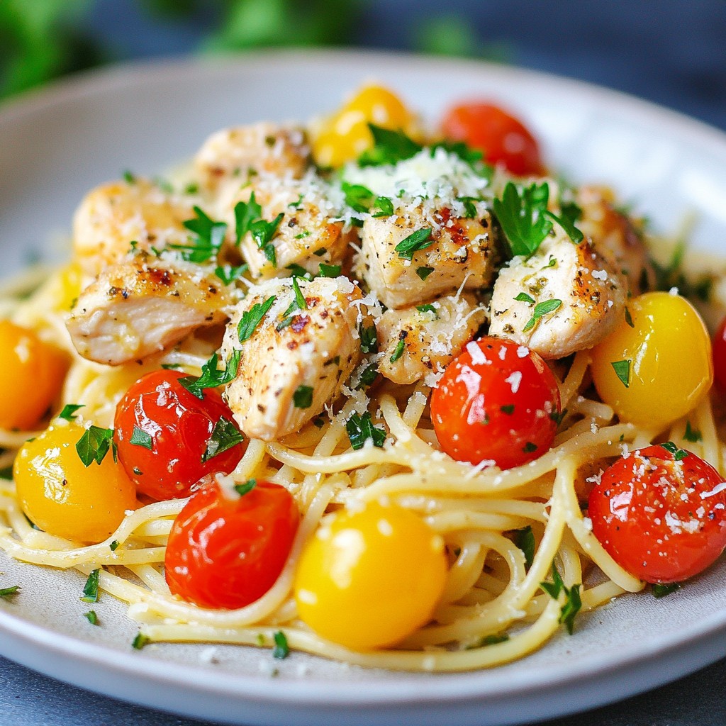 Savory Lemon Herb Chicken Spaghetti Recipe Delight