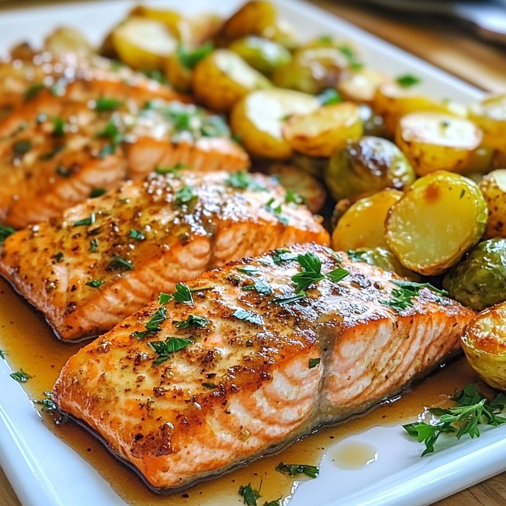 Maple Glazed Salmon Sheet Pan Dinner Easy and Tasty