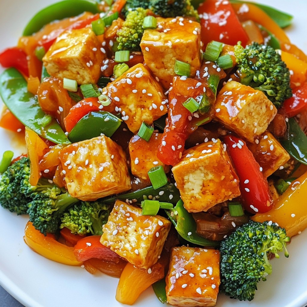 Vegan Sweet Chili Tofu Stir Fry Quick and Easy Meal