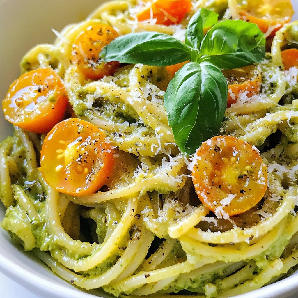 Avocado and Tomato Whole Wheat Spaghetti Delight